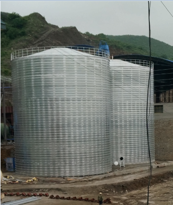 杂多粮食钢板仓的安装全过程不用热焊接